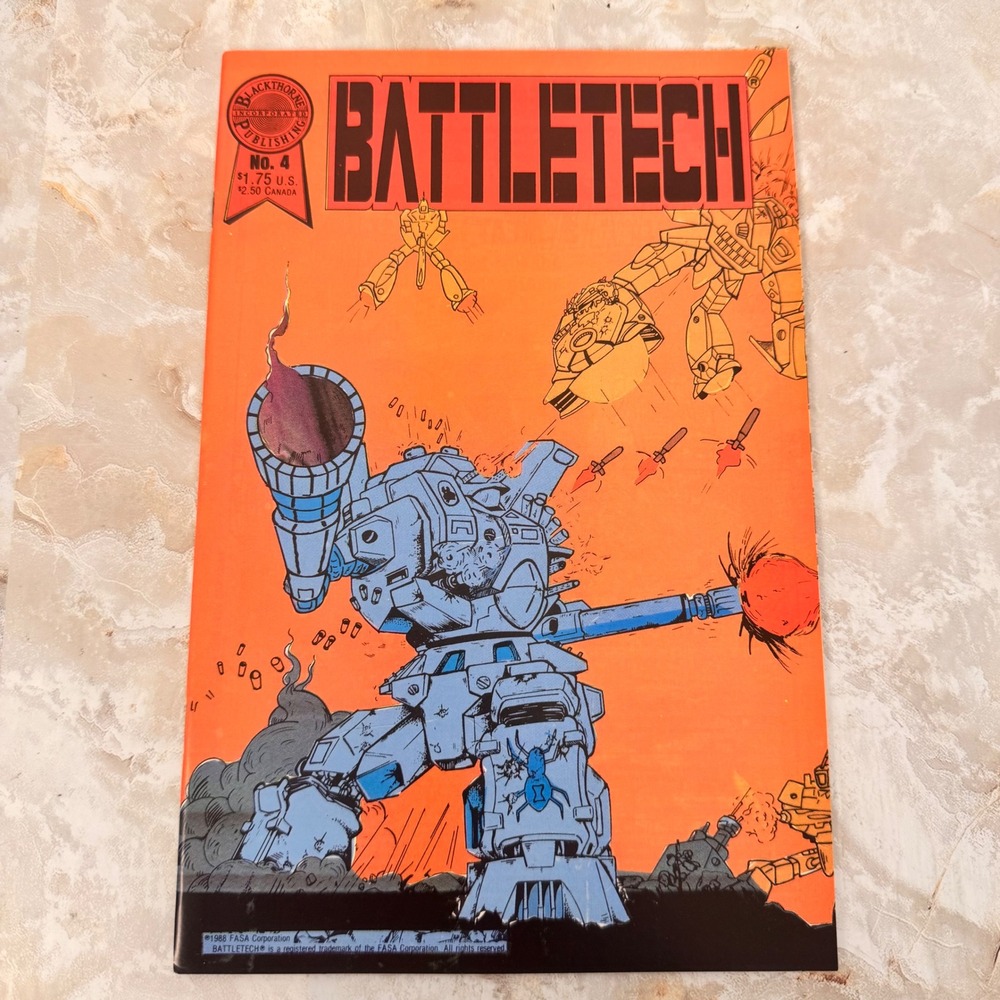 Blackthorne BattleTech Comic Book Unisex Issue 4 1988 Vintage Mecha FASA